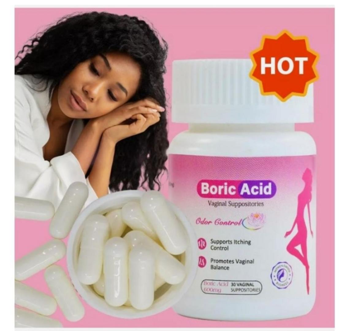 Boric Acid VAGINAL SUPPOSITORIES 30 Tablets Vaginal Suppositories Supports Itching Control Promotes Vaginal Balance