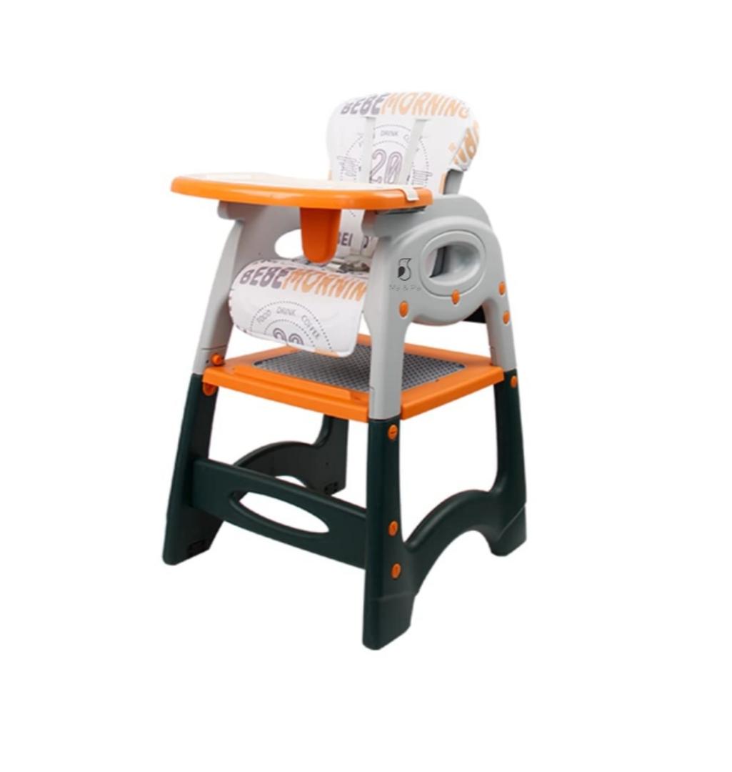 High Chair, Baby Chair For Feeding 4 In 1 Convertible You Can Use In Multiple Ways Footrest/Wheels Easily Moveable Baby Toddler Booster Seat with Tray Chair For Eating, Study, Lunch