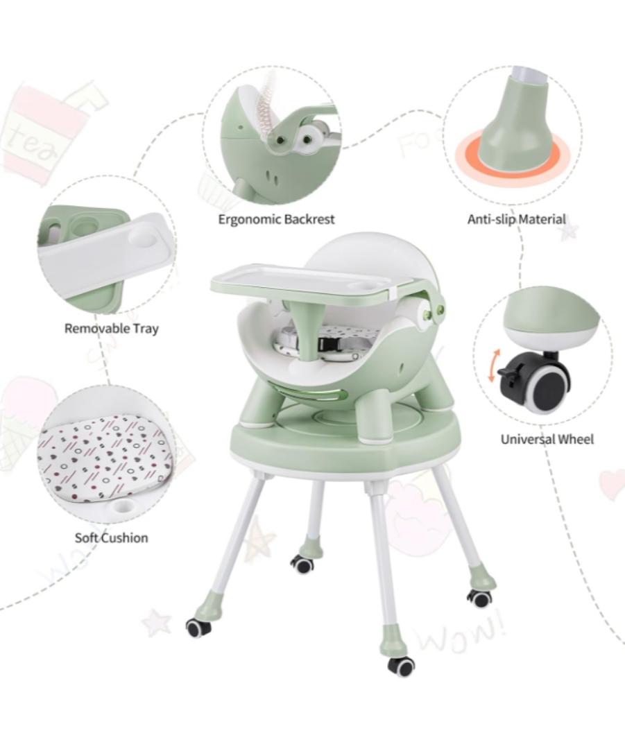 High Chair, Convertible High Chair with Removable Tray, High Chairs for Babies and Toddlers, Modern Design, Grows with Your Baby

0-24m