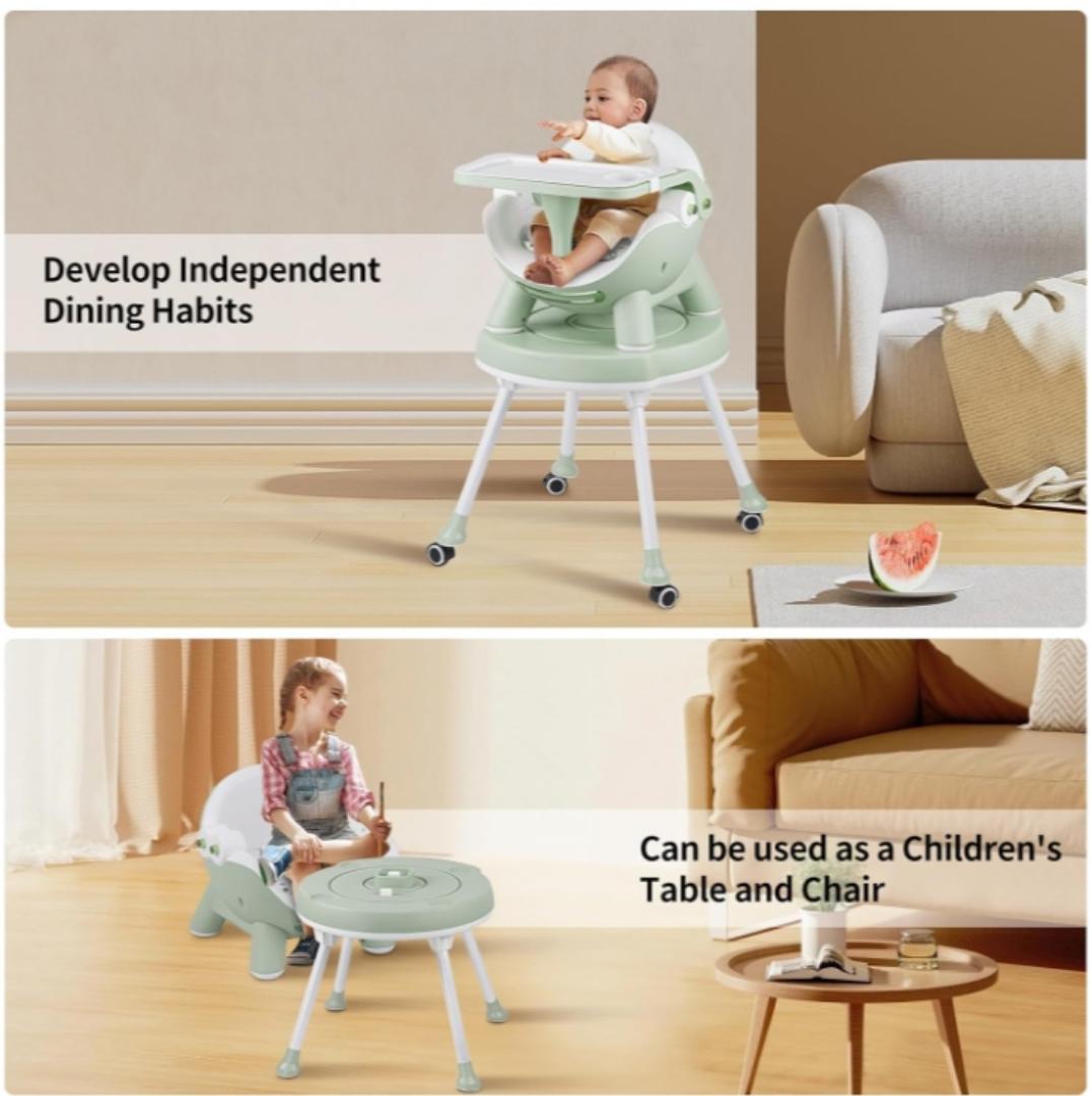 High Chair, Convertible High Chair with Removable Tray, High Chairs for Babies and Toddlers, Modern Design, Grows with Your Baby

0-24m