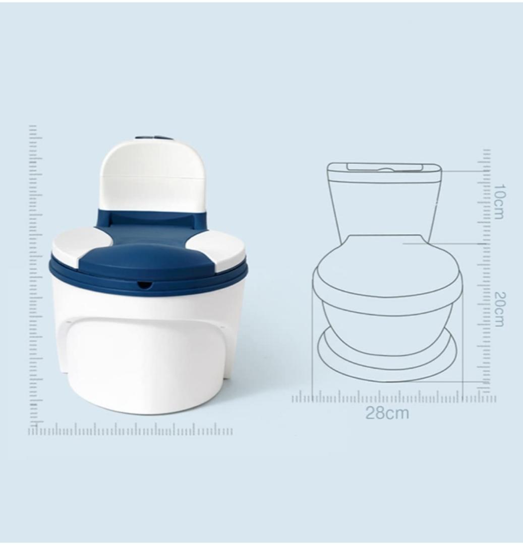 Potty Training Toilet Seat with Soft Cushion Pad and Toilet Paper Storage, Removable Urinal Pot, Portable and Comfortable for Boys and Girls