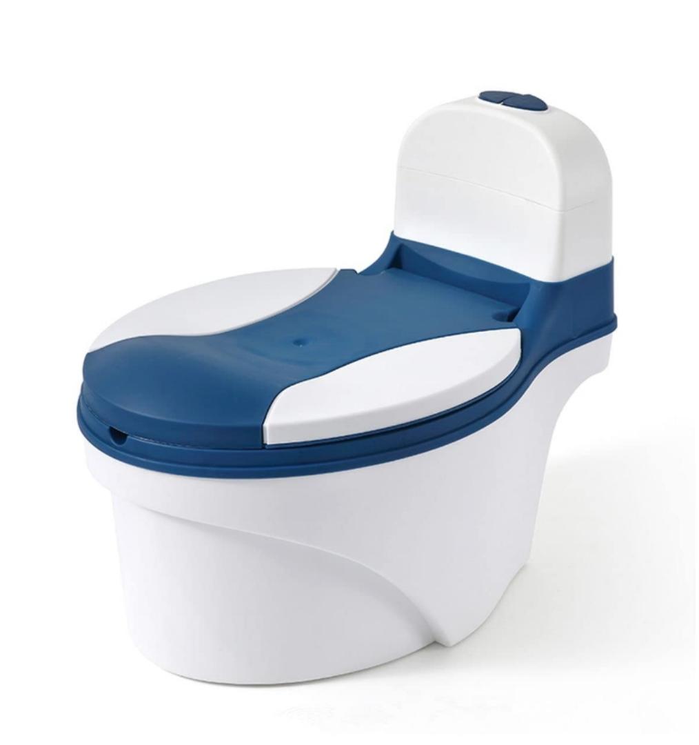 Potty Training Toilet Seat with Soft Cushion Pad and Toilet Paper Storage, Removable Urinal Pot, Portable and Comfortable for Boys and Girls