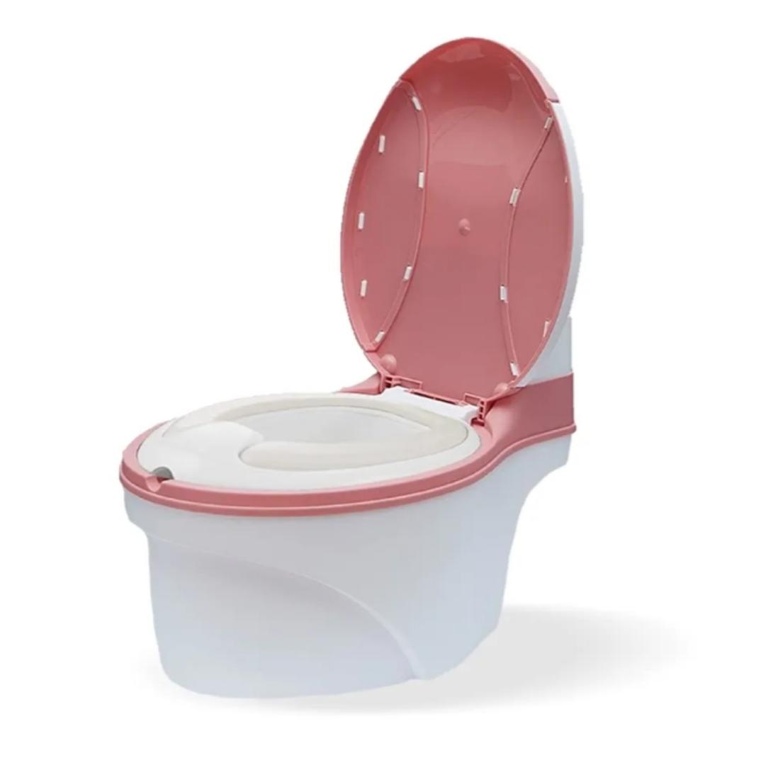Potty Training Toilet Seat with Soft Cushion Pad and Toilet Paper Storage, Removable Urinal Pot, Portable and Comfortable for Boys and Girls