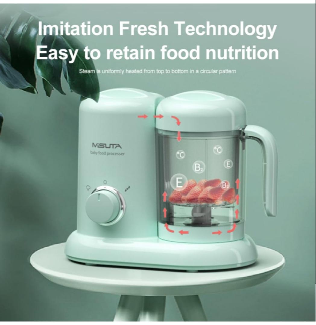 4 in 1 Multifunctional Baby Food Blender 500ml Baby Food Blender Electric Steamer Sustenance Supplement Cooking Mixing Mini Foods Grinder Cooking