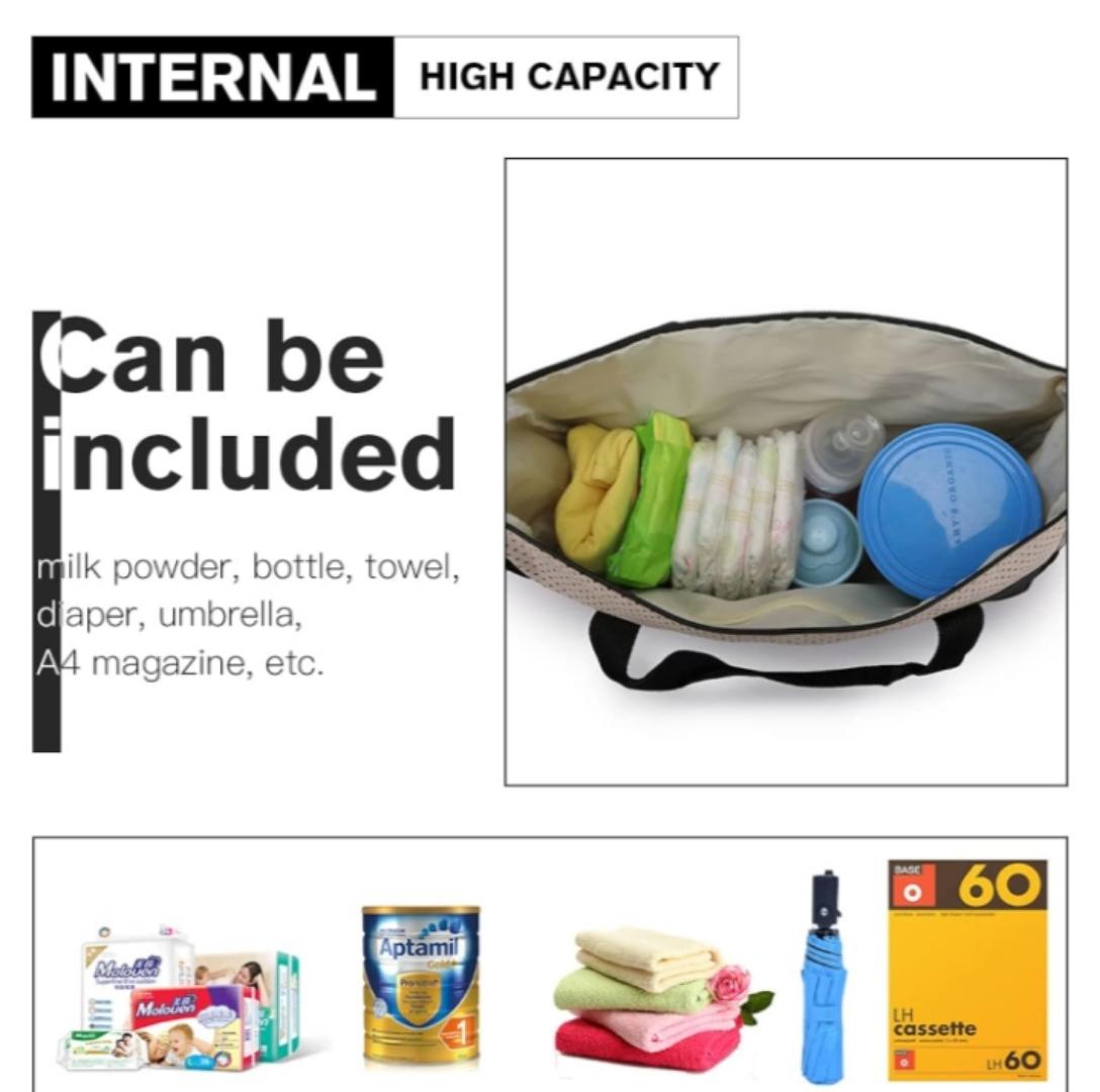 5pcs baby diaper changing multifunctional diaper messenger hospital maternity bag with changing pad set