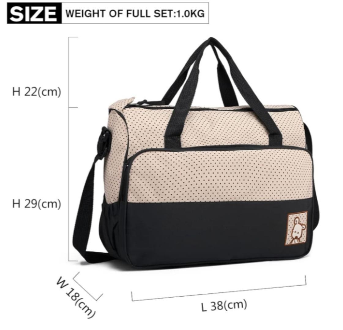 5pcs baby diaper changing multifunctional diaper messenger hospital maternity bag with changing pad set