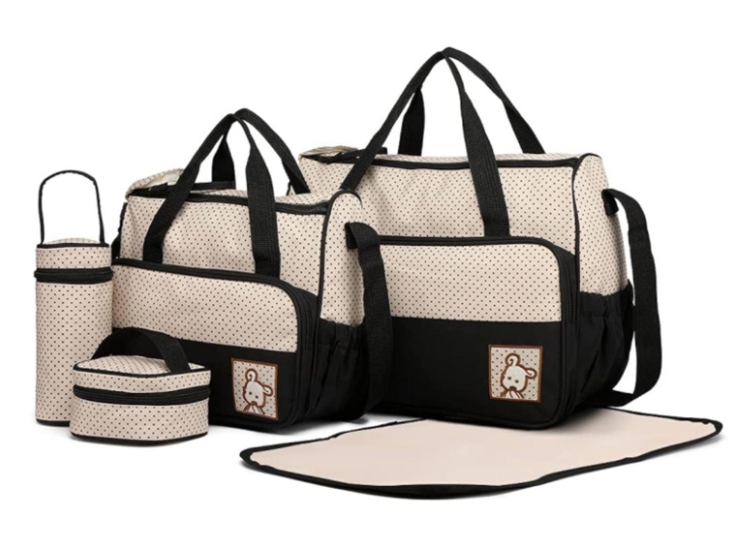 5pcs baby diaper changing multifunctional diaper messenger hospital maternity bag with changing pad set