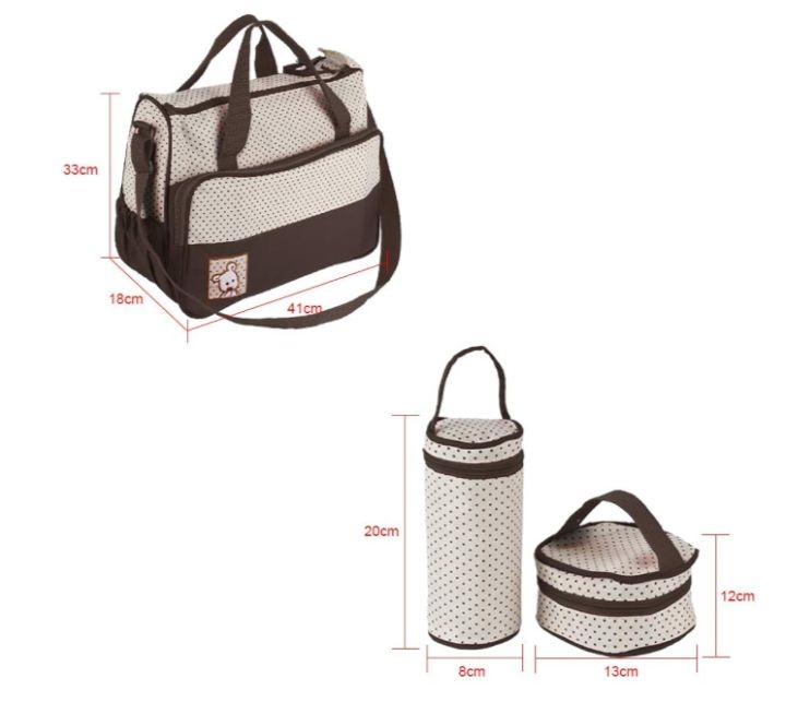 5pcs baby diaper changing multifunctional diaper messenger hospital maternity bag with changing pad set