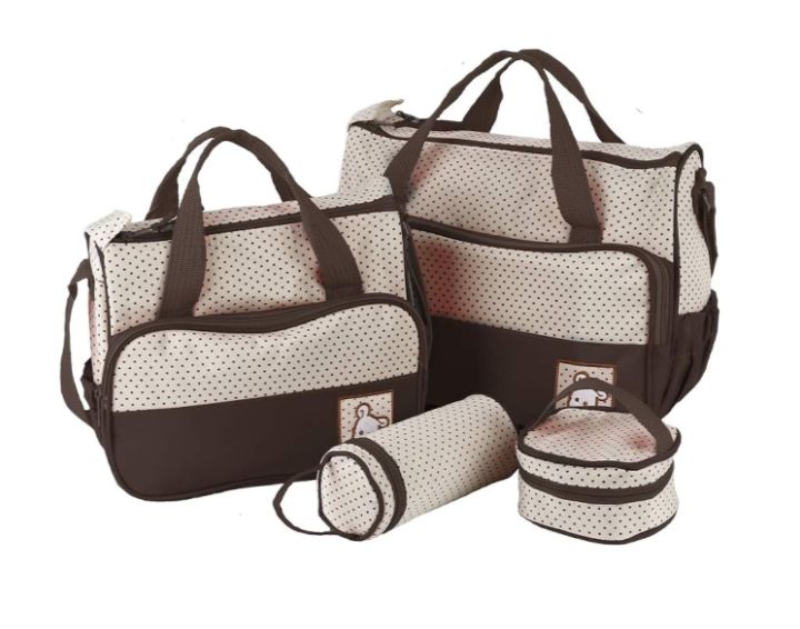 5pcs baby diaper changing multifunctional diaper messenger hospital maternity bag with changing pad set