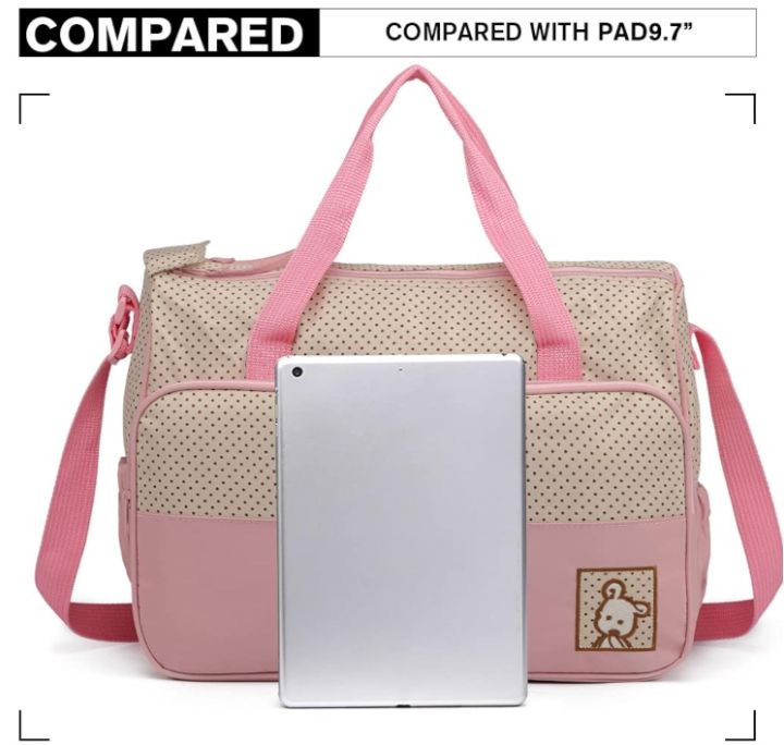 5pcs baby diaper changing multifunctional diaper messenger hospital maternity bag with changing pad set