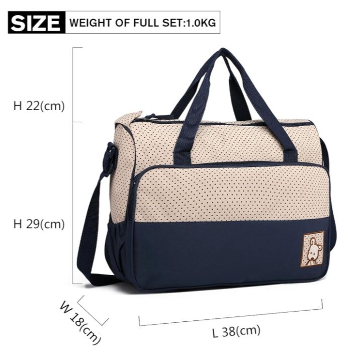 5pcs baby diaper changing multifunctional diaper messenger hospital maternity bag with changing pad set