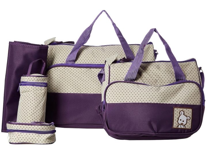 5pcs baby diaper changing multifunctional diaper messenger hospital maternity bag with changing pad set