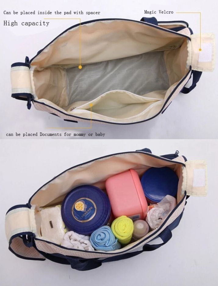 5pcs baby diaper changing multifunctional diaper messenger hospital maternity bag with changing pad set