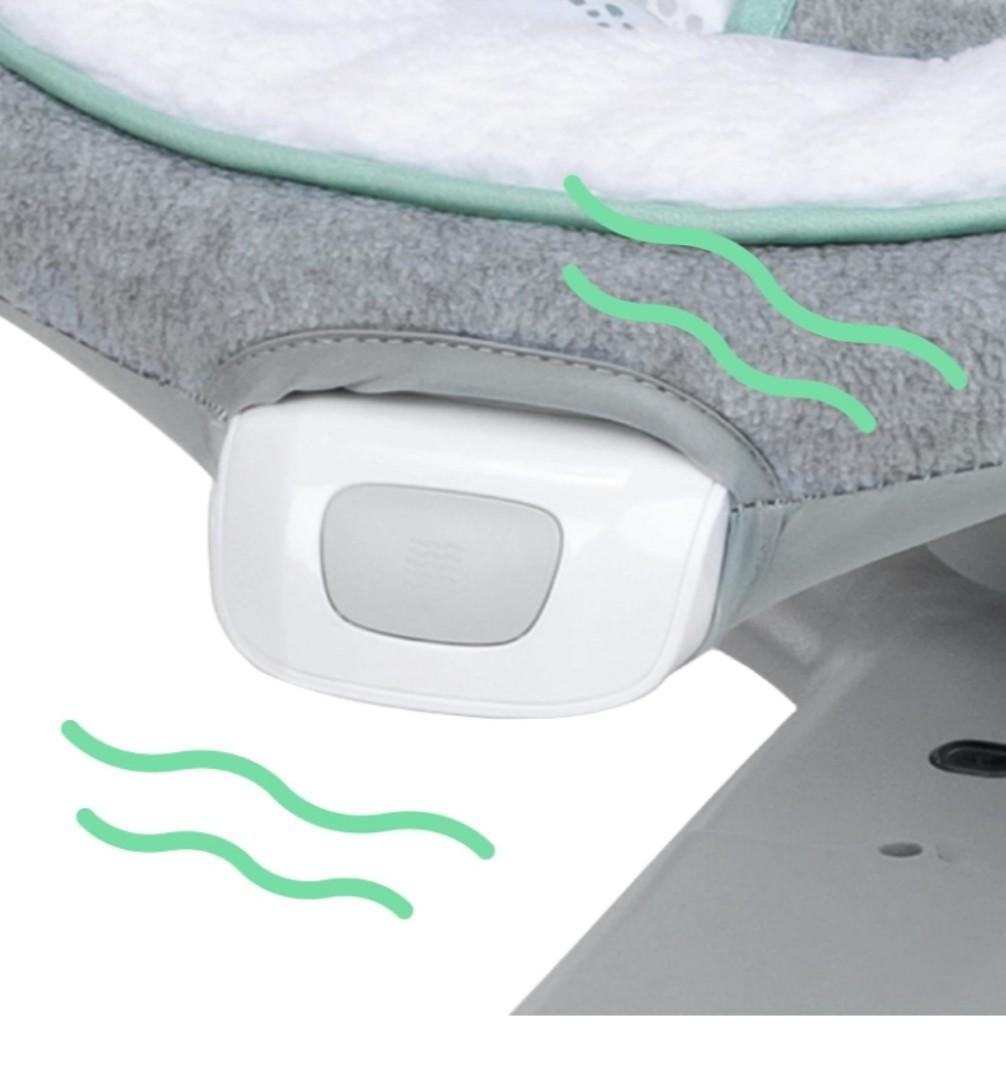 Ingenuity ConvertMe 2-in-1 Compact Portable Automatic Baby Swing & Infant Seat, Battery-Saving Vibrations, Nature Sounds, 0-9 Months 6-20 lbs