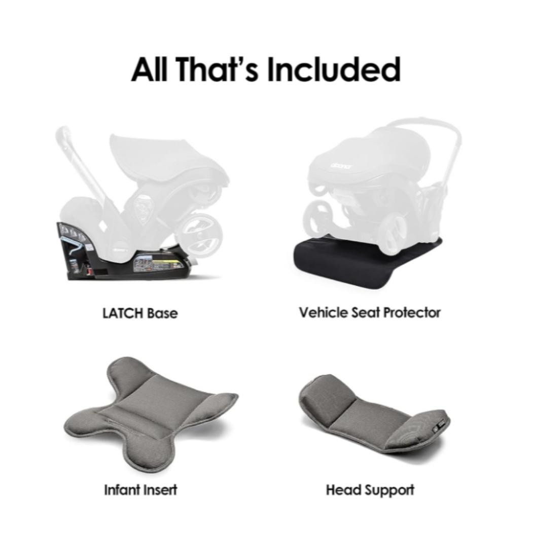 4 in 1 Baby Car Seat & Travel Stroller Nitro Black - Convertible 0+ Car Seat and Pram with 5 Point Safety Harness - Ergonomic Pushchair and Travel System