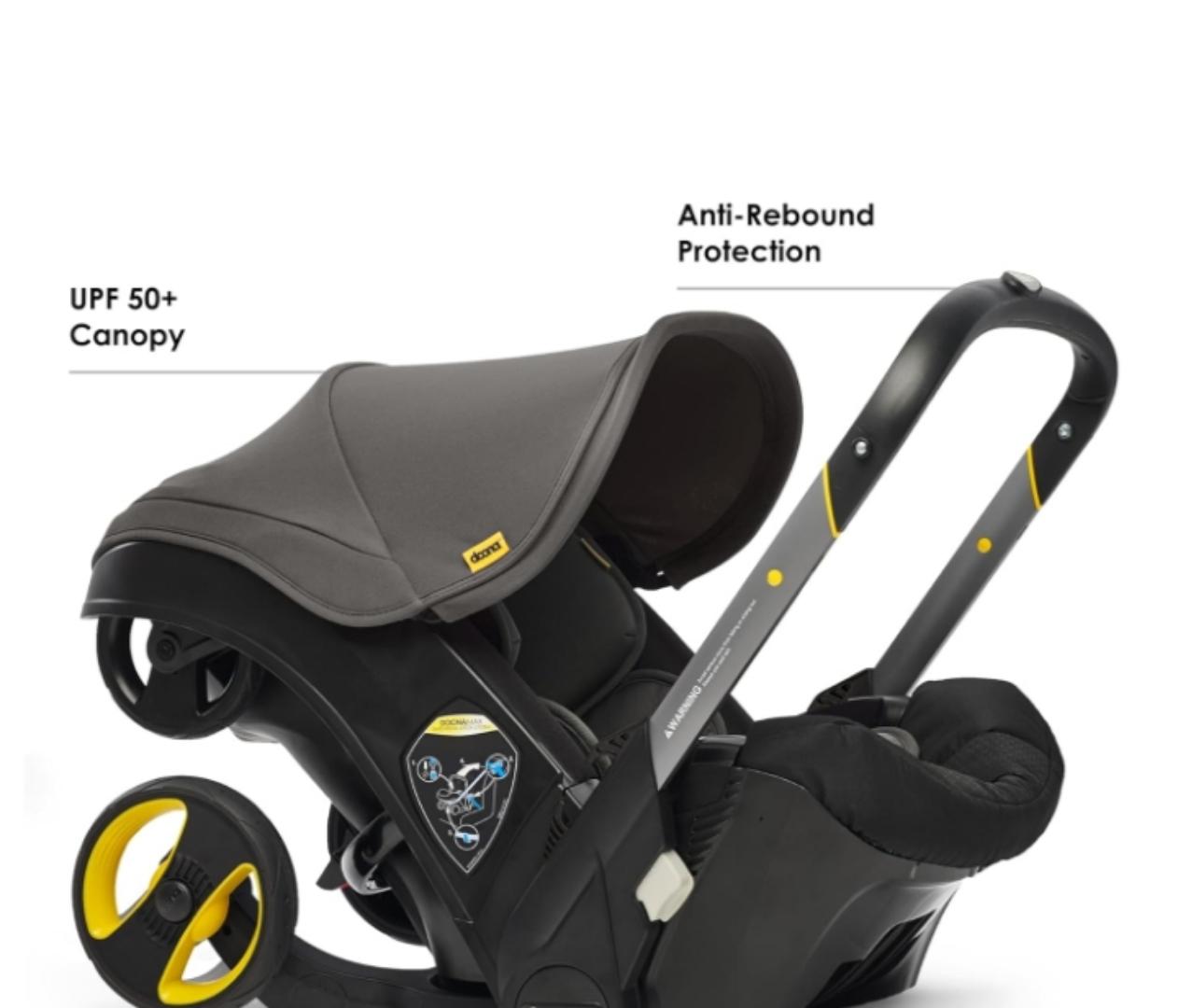4 in 1 Baby Car Seat & Travel Stroller Nitro Black - Convertible 0+ Car Seat and Pram with 5 Point Safety Harness - Ergonomic Pushchair and Travel System