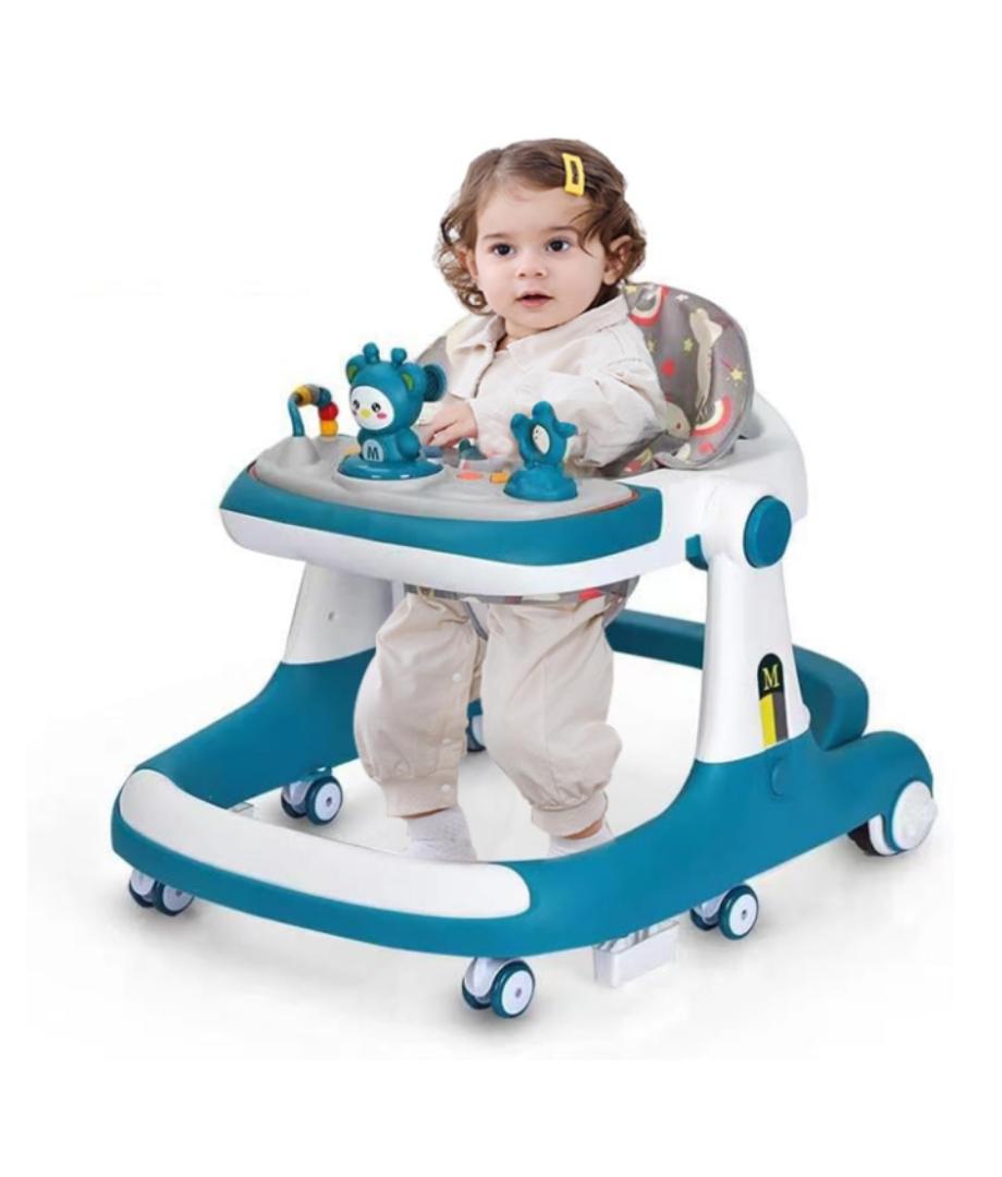 Baby Walker,3 in 1 Multifunctional Learning Walker,Seat or Push Behind,Infant Activity Center w/Music & Steering Wheel,Seat Cushion,Activity Baby Push Walker for Boys Girls Age 6 Months and up