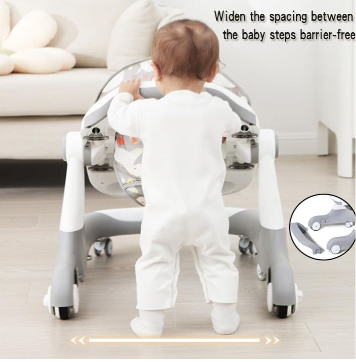 Baby Walker,3 in 1 Multifunctional Learning Walker,Seat or Push Behind,Infant Activity Center w/Music & Steering Wheel,Seat Cushion,Activity Baby Push Walker for Boys Girls Age 6 Months and up