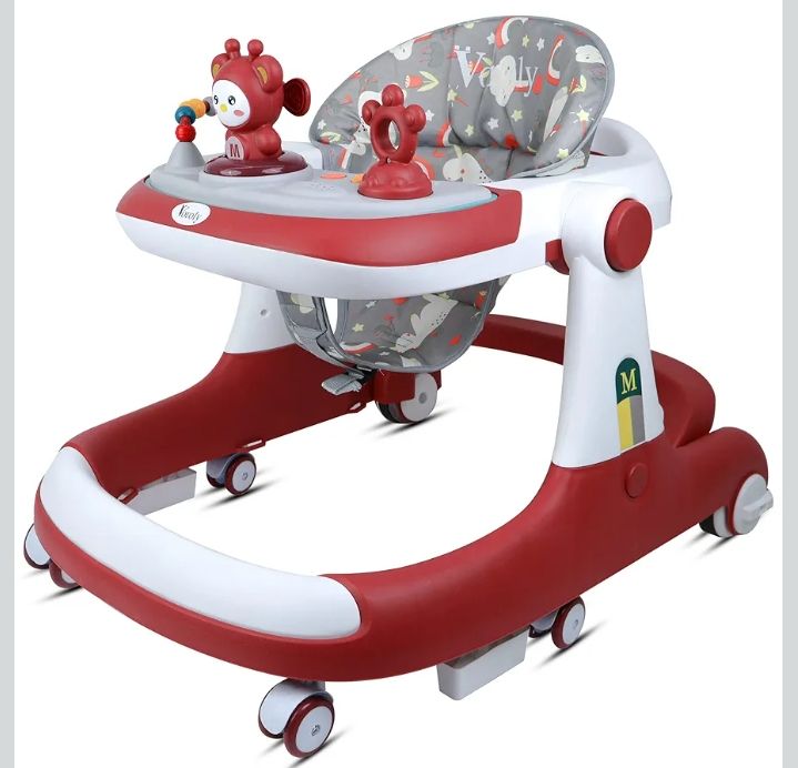 Baby Walker,3 in 1 Multifunctional Learning Walker,Seat or Push Behind,Infant Activity Center w/Music & Steering Wheel,Seat Cushion,Activity Baby Push Walker for Boys Girls Age 6 Months and up