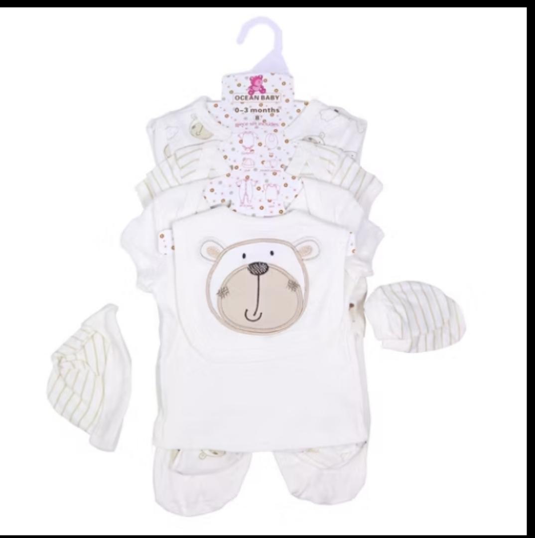 8pcs Pure Cotton Baby Receiving Set Cotton Set For Newborn Babies bodysuit,romper,cap, pair mittens ,tshirt,sweater,bio,trouser