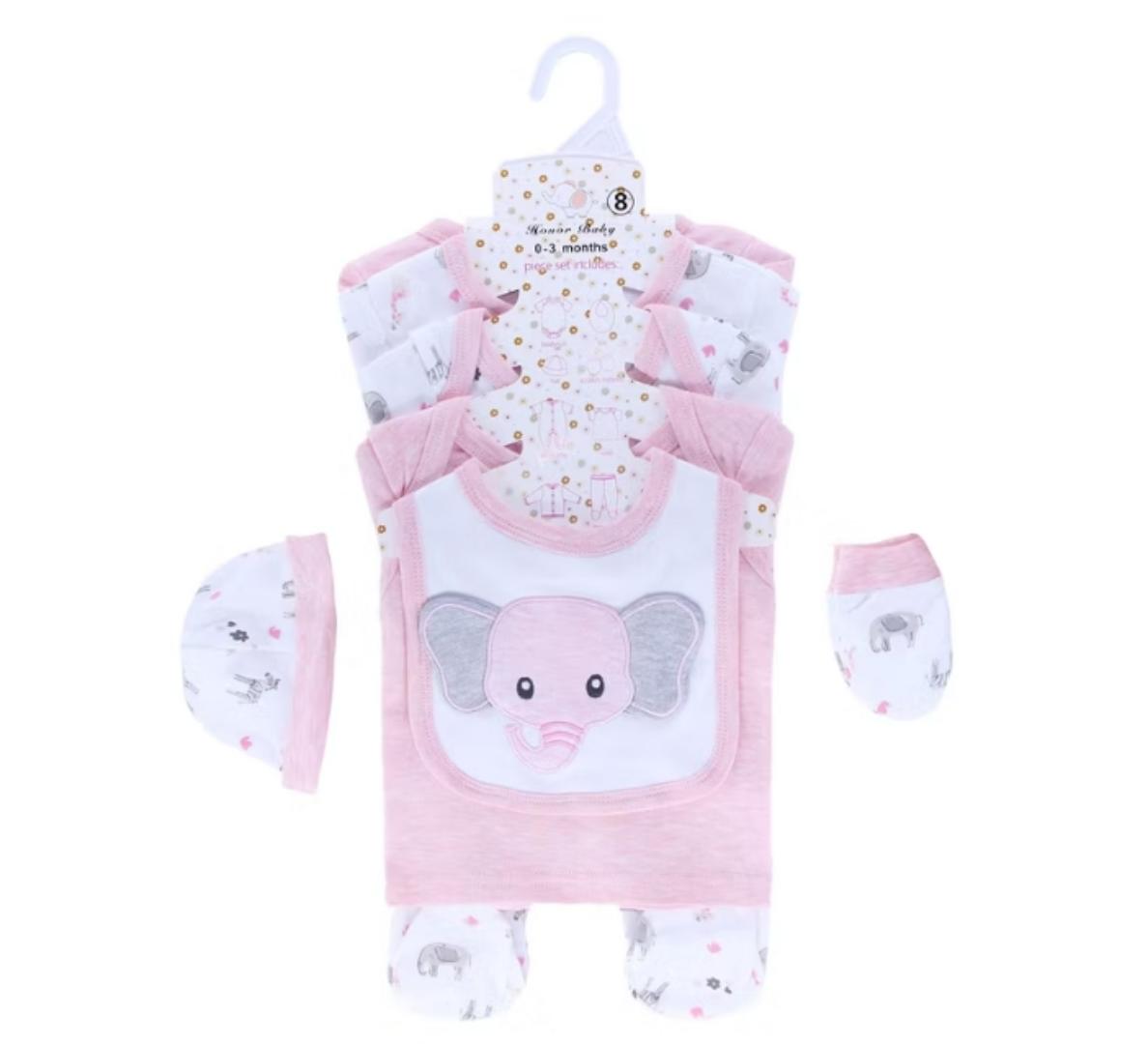 8pcs Pure Cotton Baby Receiving Set Cotton Set For Newborn Babies bodysuit,romper,cap, pair mittens ,tshirt,sweater,bio,trouser