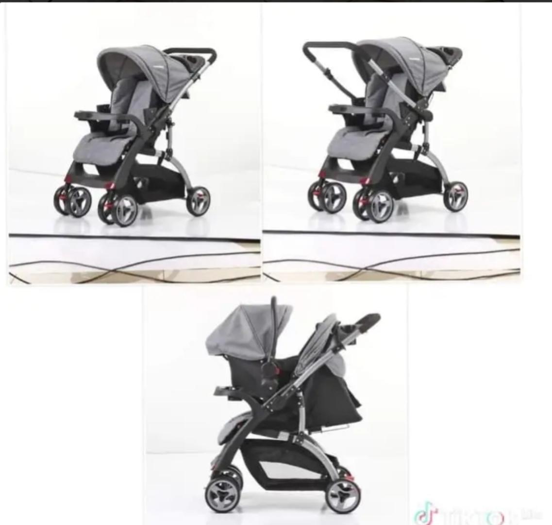 3 in 1 mama kids Value Pack Baby Stroller Set Reversible Handle Stroller With Carrycot Carseat Quality Stroller 0-36Months