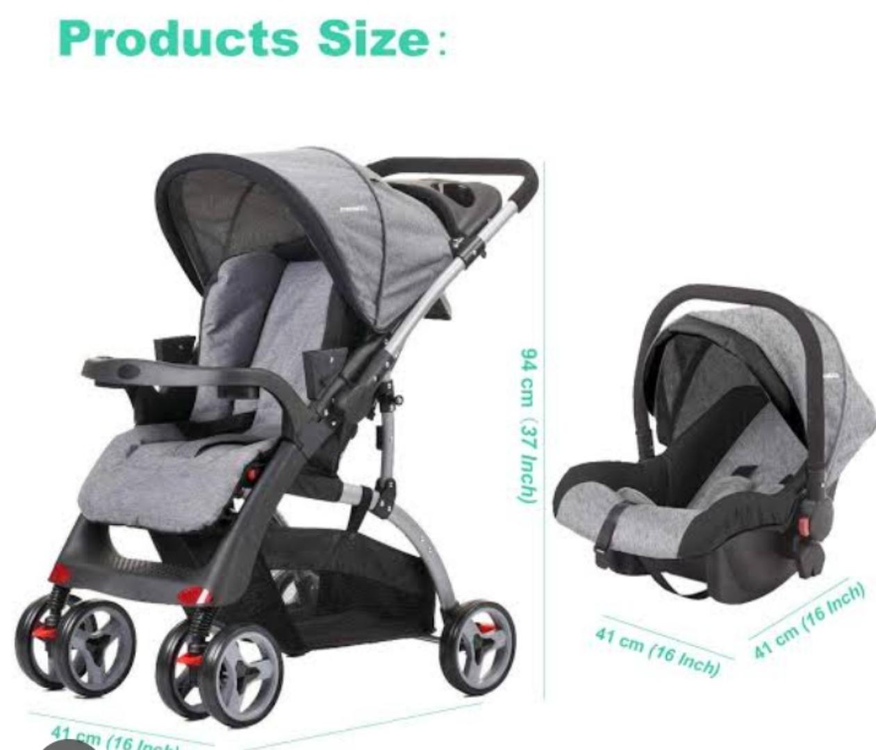 3 in 1 mama kids Value Pack Baby Stroller Set Reversible Handle Stroller With Carrycot Carseat Quality Stroller 0-36Months