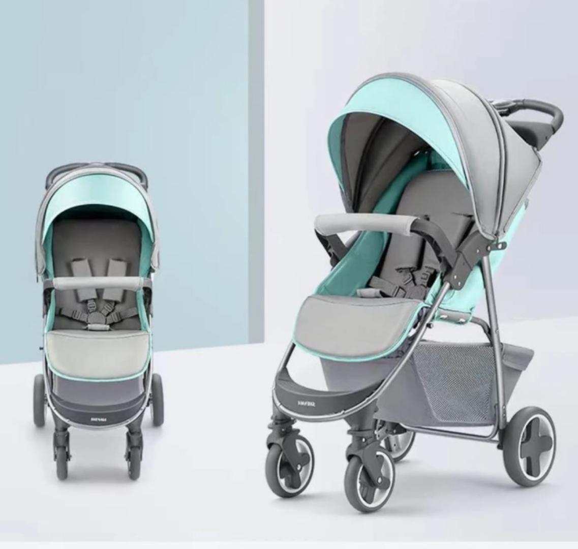 Premium Lightweight Baby Stroller with Sun Canopy, Adjustable Backrest, 360° Swivel Wheels, Large Storage Basket & Breathable Cushion Seat – Suitable for Newborn to 3 Years