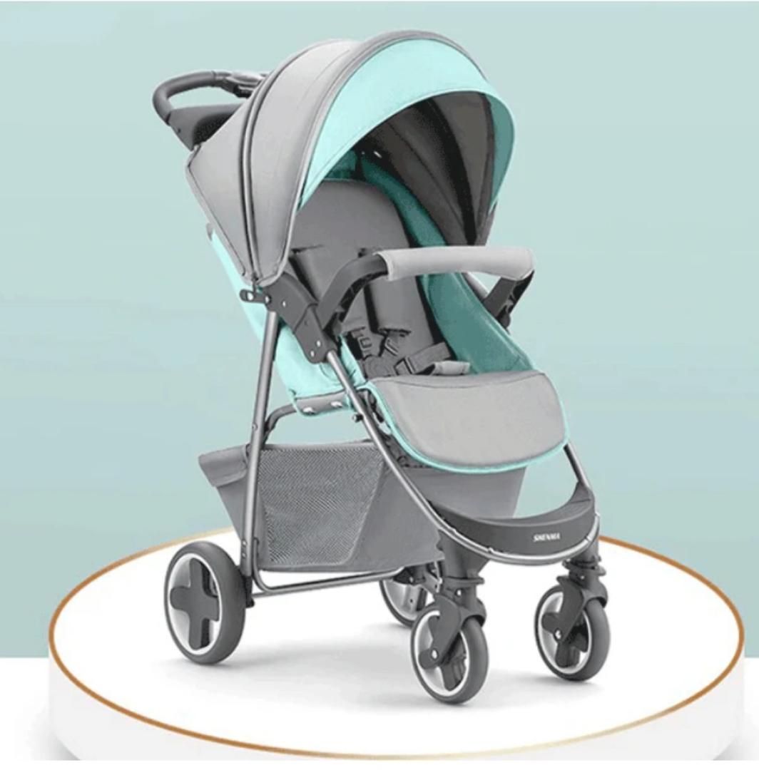 Premium Lightweight Baby Stroller with Sun Canopy, Adjustable Backrest, 360° Swivel Wheels, Large Storage Basket & Breathable Cushion Seat – Suitable for Newborn to 3 Years