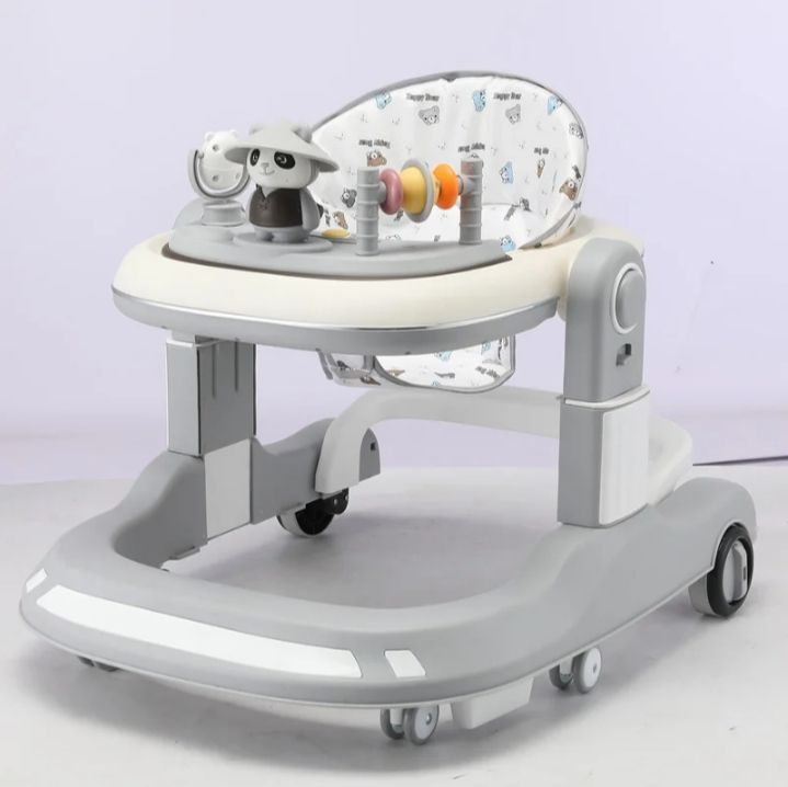 Baby Walker,3 in 1 Multifunctional Learning Walker,Seat or Push Behind,Infant Activity Center w/Music & Steering Wheel,Seat Cushion,Activity Baby Push Walker for Boys Girls Age 6 Months and up