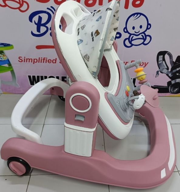 Baby Walker,3 in 1 Multifunctional Learning Walker,Seat or Push Behind,Infant Activity Center w/Music & Steering Wheel,Seat Cushion,Activity Baby Push Walker for Boys Girls Age 6 Months and up