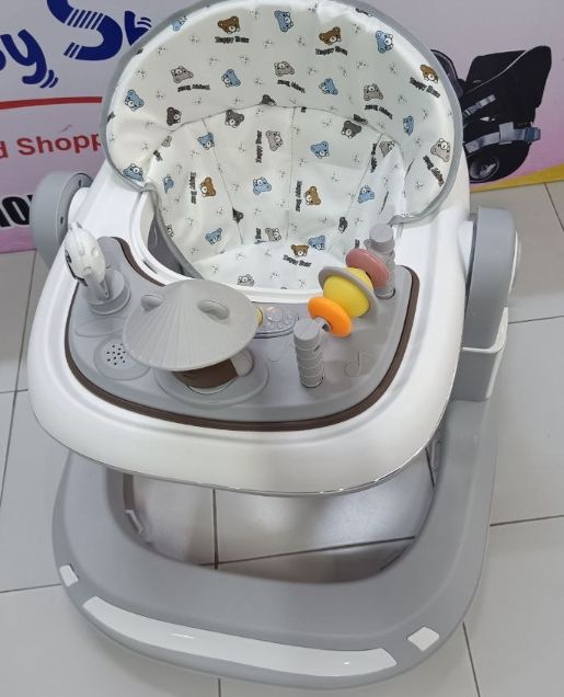 Baby Walker,3 in 1 Multifunctional Learning Walker,Seat or Push Behind,Infant Activity Center w/Music & Steering Wheel,Seat Cushion,Activity Baby Push Walker for Boys Girls Age 6 Months and up