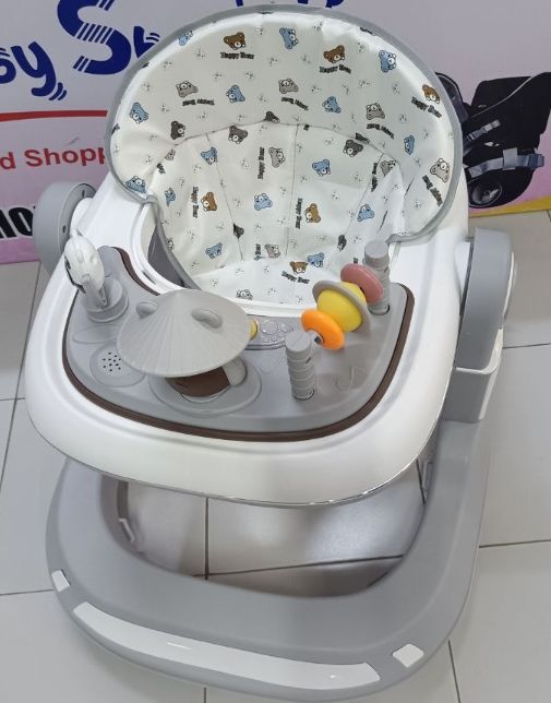 Baby Walker,3 in 1 Multifunctional Learning Walker,Seat or Push Behind,Infant Activity Center w/Music & Steering Wheel,Seat Cushion,Activity Baby Push Walker for Boys Girls Age 6 Months and up