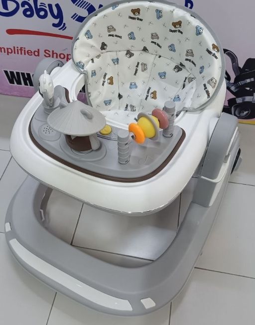 Baby Walker,3 in 1 Multifunctional Learning Walker,Seat or Push Behind,Infant Activity Center w/Music & Steering Wheel,Seat Cushion,Activity Baby Push Walker for Boys Girls Age 6 Months and up