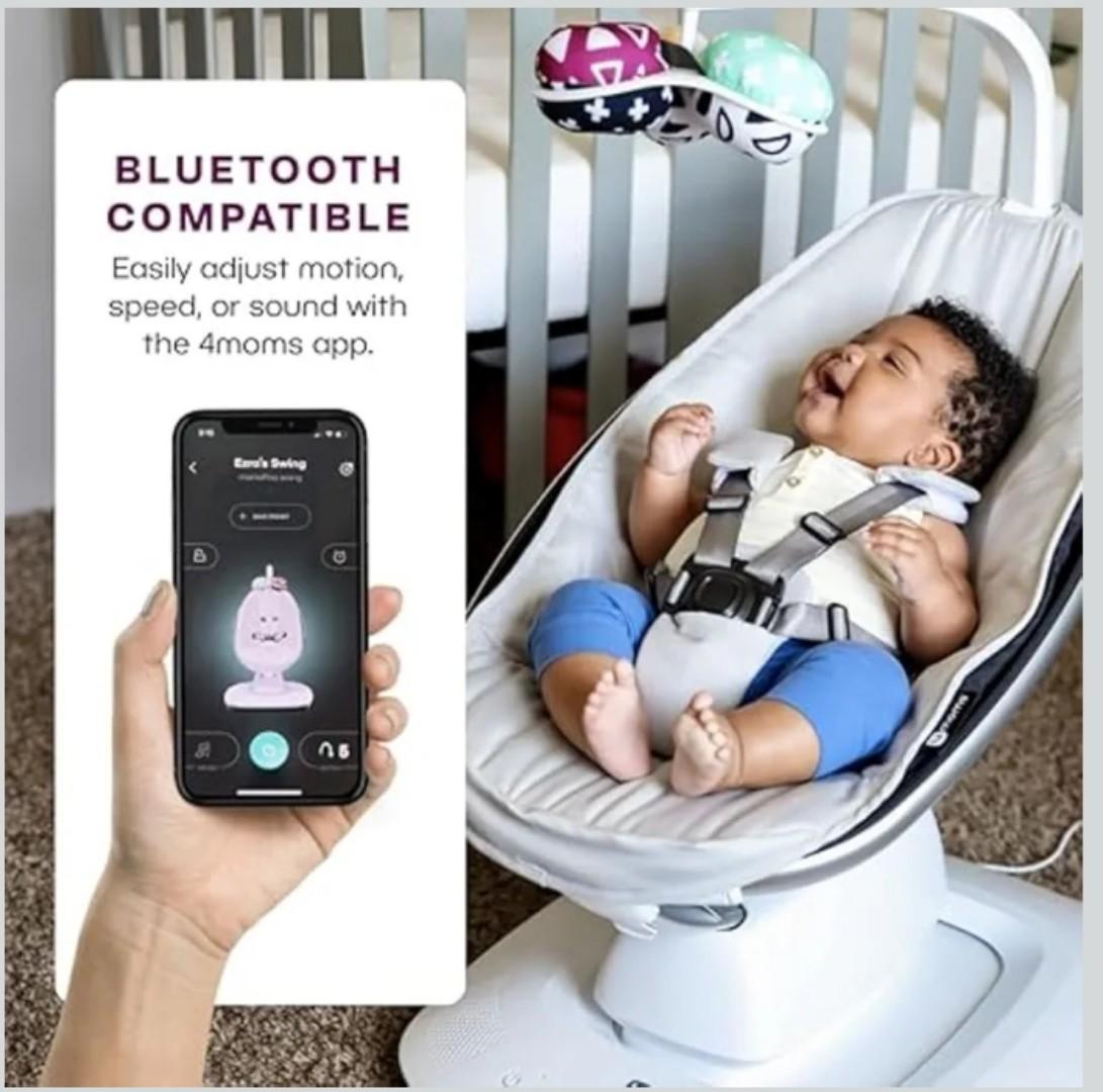 4moms MamaRoo Multi-Motion Baby Swing, Bluetooth Enabled with 5 Unique Motions