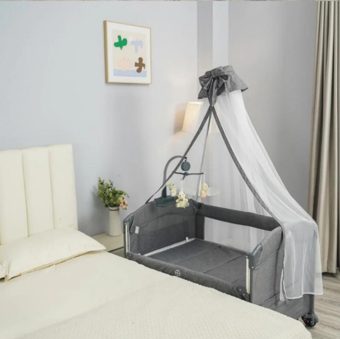 CoolBaby 8-in-1 Multifunctional Pure Cotton Cosleeper Playpen with Rocking, Wheels & Mosquito Net
GET FREE MATTRESS