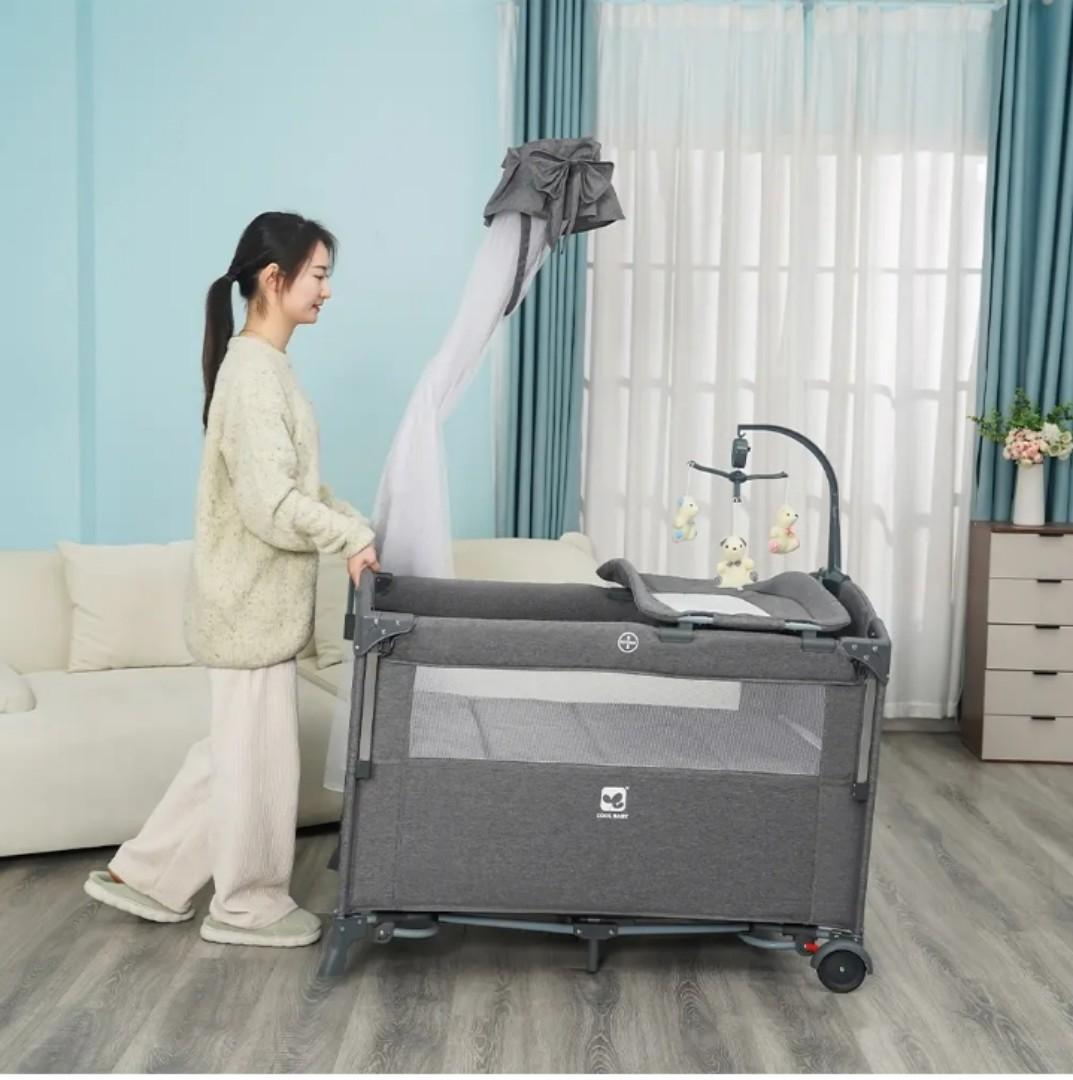CoolBaby 8-in-1 Multifunctional Pure Cotton Cosleeper Playpen with Rocking, Wheels & Mosquito Net
GET A FREE MATTRESS