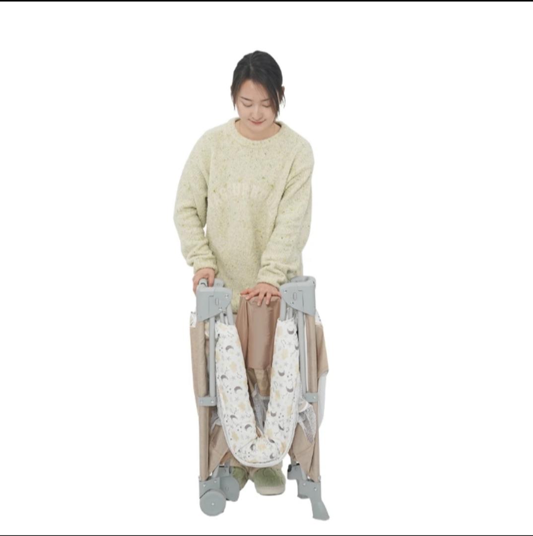 CoolBaby 8-in-1 Multifunctional Cotton Cosleeper Playpen with Mosquito Net, Toys & Free Mattress