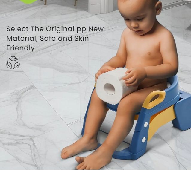 Potty Training Seat, Toddler Potty Training Toilet, Upgrade 2 In 1 Toddler Toilet Seat with Steps Stool Splash Guard and Anti-Slip Pad Soft Cushion, Potty Seats for Toddlers Baby Kids