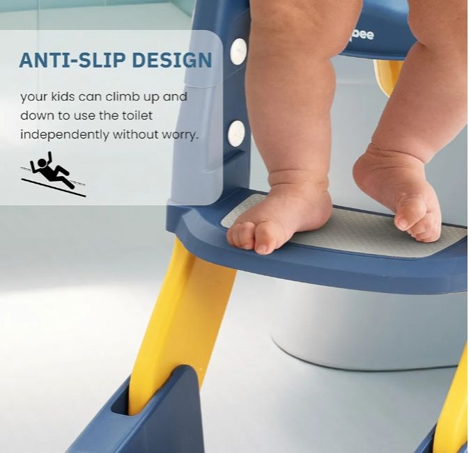 Potty Training Seat, Toddler Potty Training Toilet, Upgrade 2 In 1 Toddler Toilet Seat with Steps Stool Splash Guard and Anti-Slip Pad Soft Cushion, Potty Seats for Toddlers Baby Kids