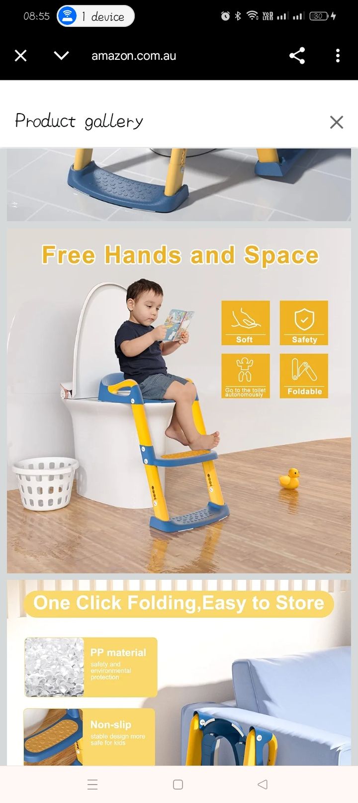 Potty Training Toilet Seat Toddler: Kids Potty Training Seat with Adjustable Height Non-Slip Step Ladder - Foldable Portable Toilet Trainer Chair with Guard Handle Soft Cushion for Baby Boys Girl