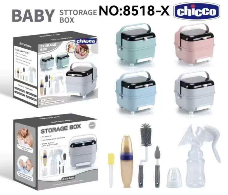 Baby Bottle Holder, Portable Large Capacity Toddler Bottles Storage Box with Lid Cover Anti-Dust Protection and Cutlery Storage Baby Bottle Drying Rack for Baby at Home Kitchen Travel