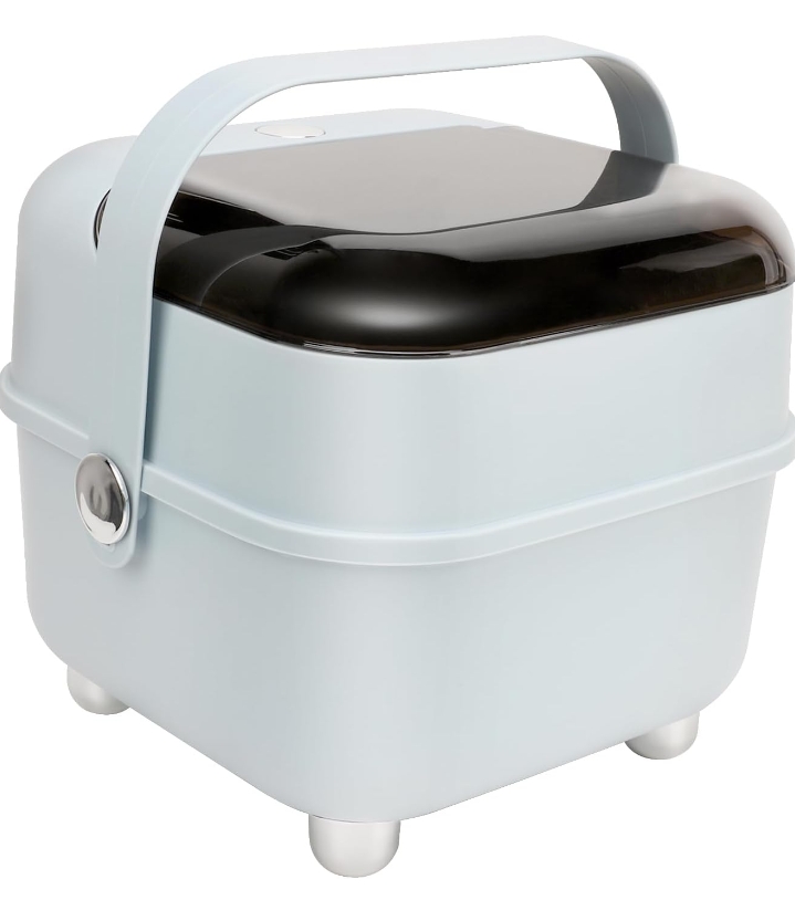 Baby Bottle Holder, Portable Large Capacity Toddler Bottles Storage Box with Lid Cover Anti-Dust Protection and Cutlery Storage Baby Bottle Drying Rack for Baby at Home Kitchen Travel