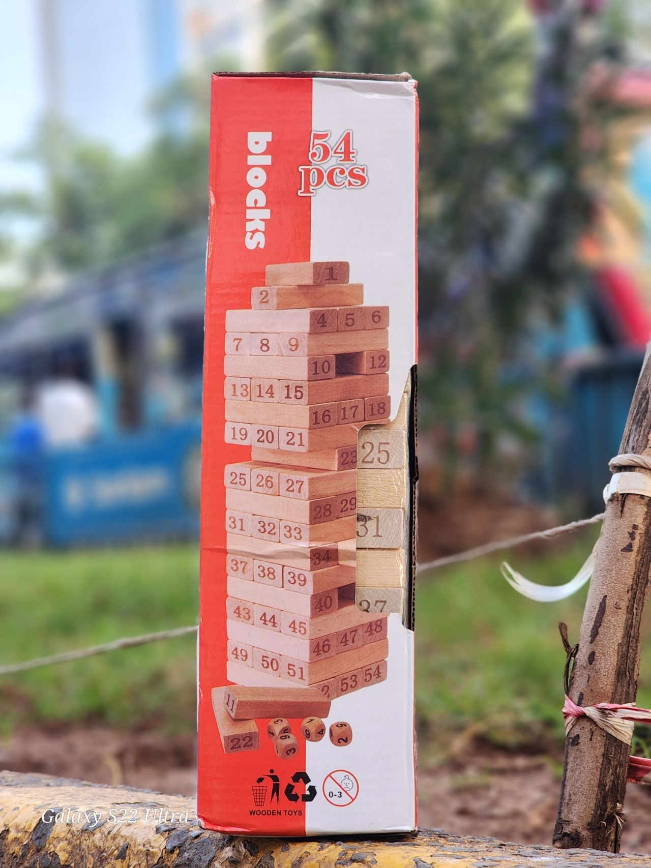 Educative Jenga Game Wooden Blocks 54pcs- Large