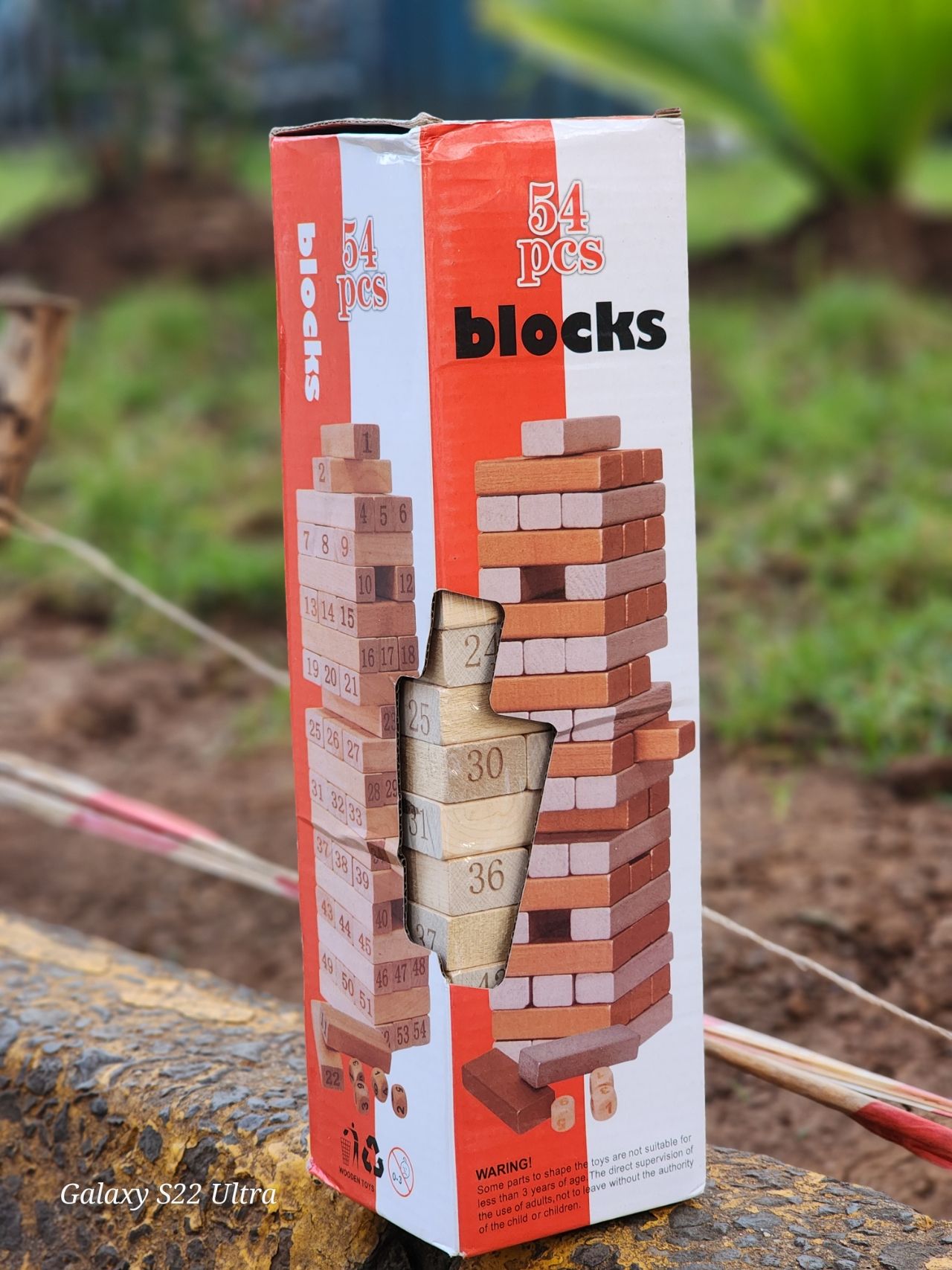Educative Jenga Game Wooden Blocks 54pcs- Large