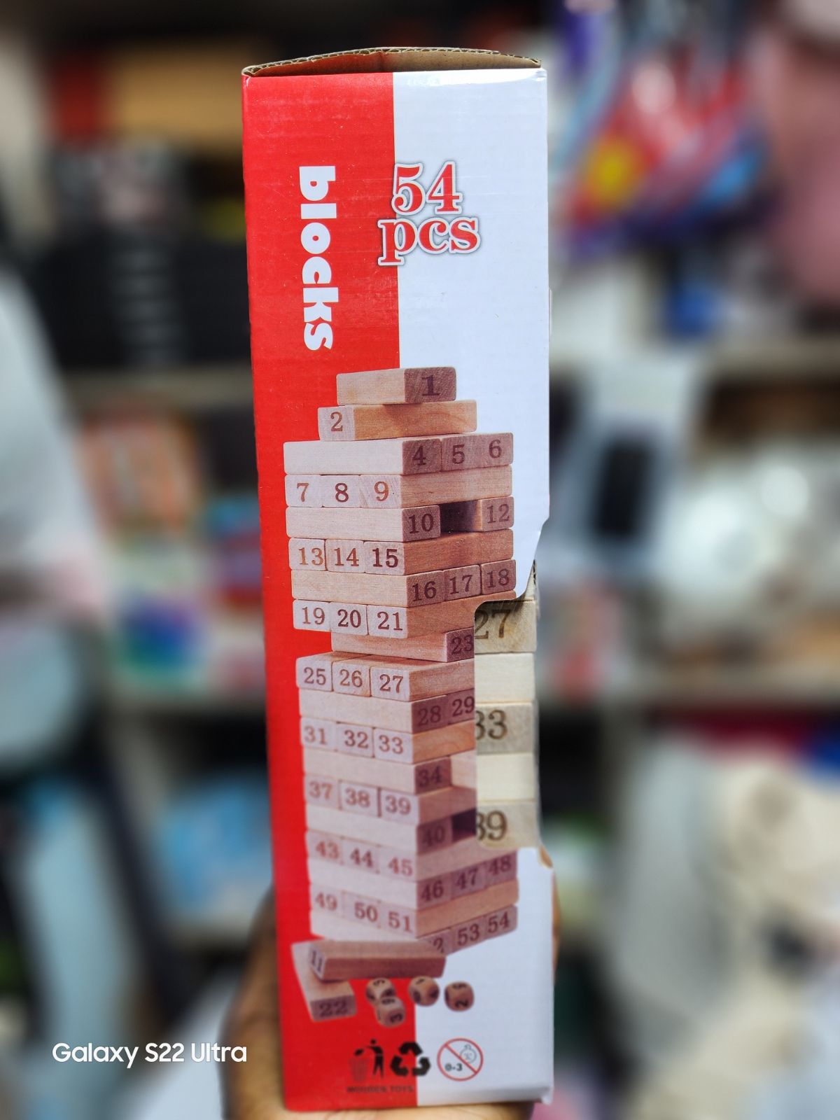Educative Jenga Game Wooden Blocks 54pcs- Large