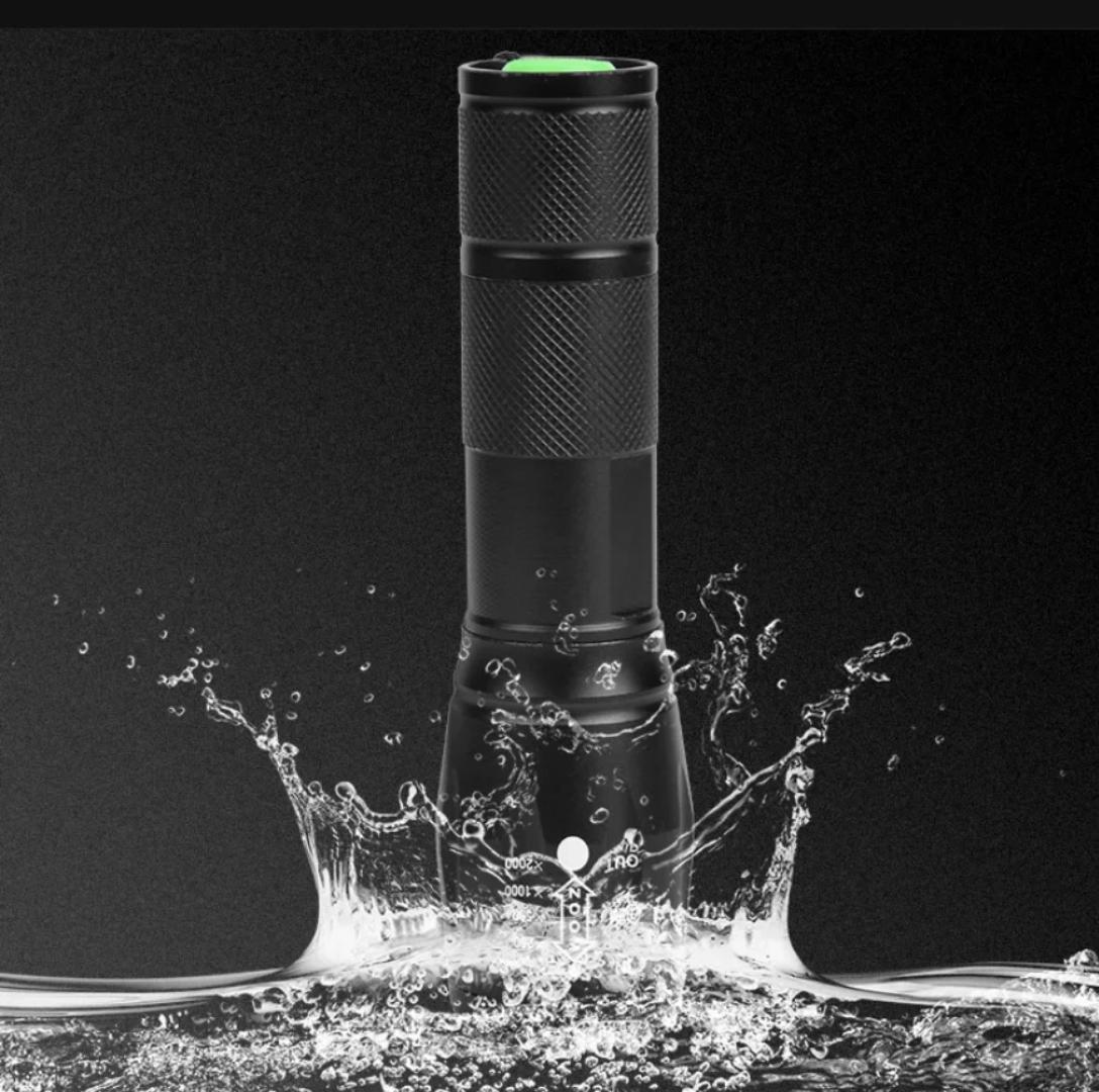 Military zoom torch metallic high grade powerful flashlight 4 modes power waterproof rechargeable torch