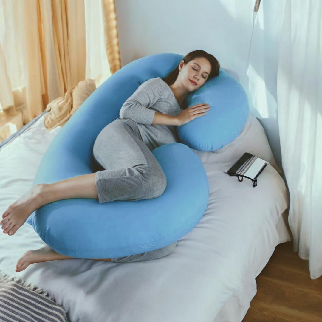 C Pregnancy Pillow , Multi-Use New Pregnancy And Breastfeeding PillowNatural and pure cotton fabrics.
End bending design to maintain natural thigh separation.
Soft and comfortable backrest design.Best