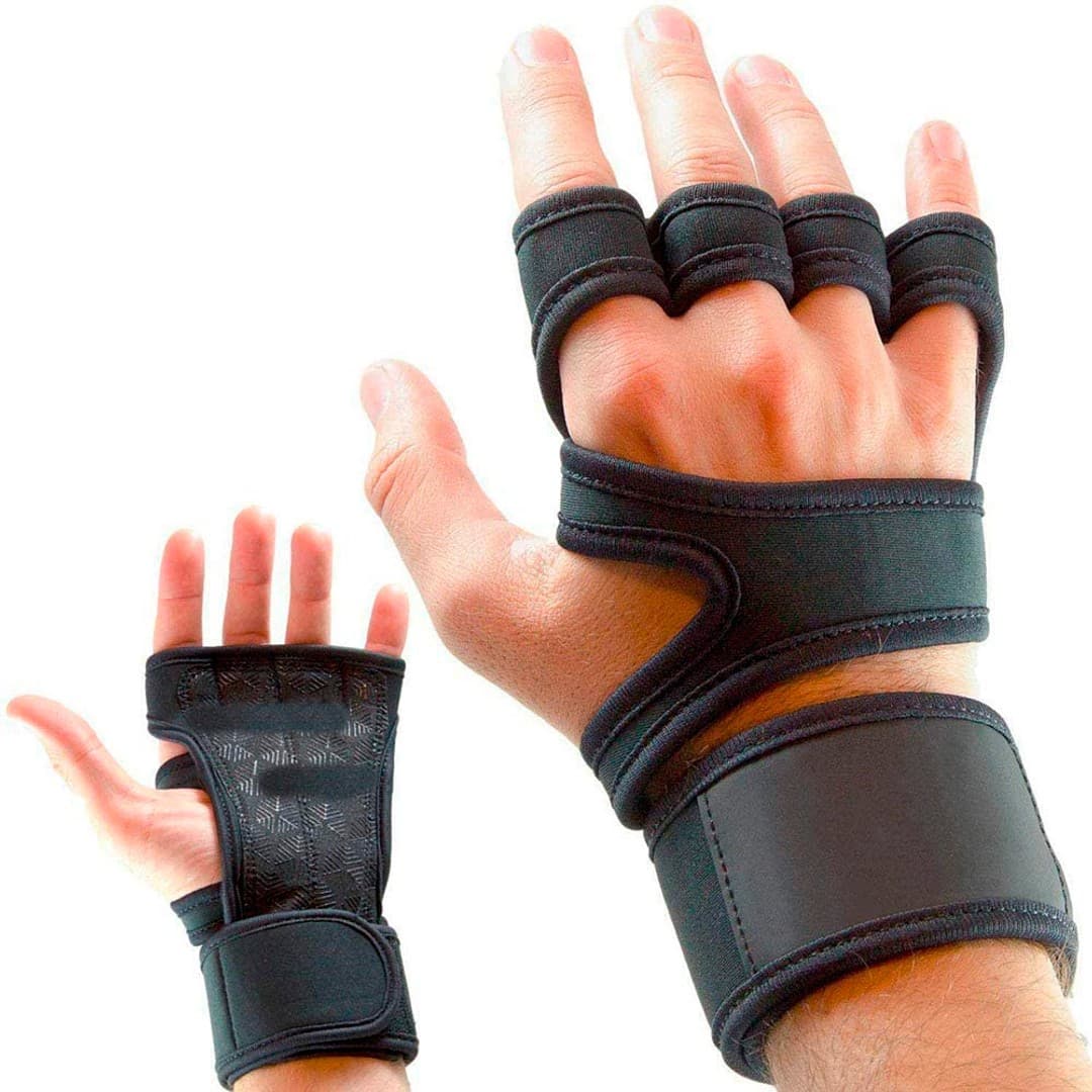 Gym weightlifting gloves men's and women's wrist guards anti-slip half finger exercise horizontal bar equipment training pull-ups anti-cocooning