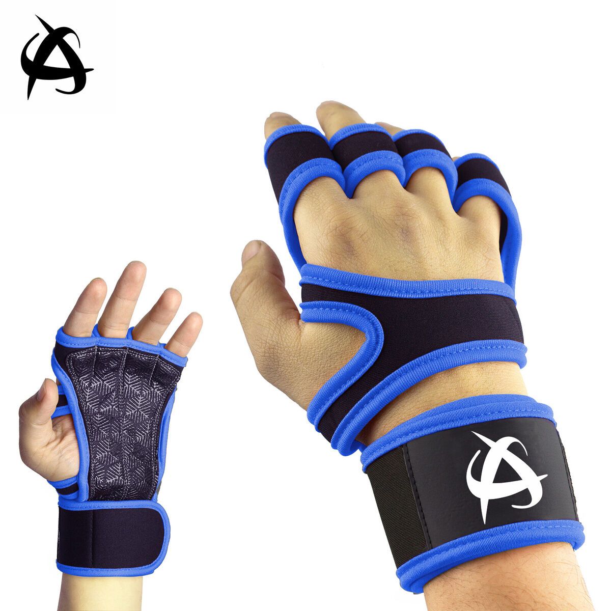 Gym weightlifting gloves men's and women's wrist guards anti-slip half finger exercise horizontal bar equipment training pull-ups anti-cocooning